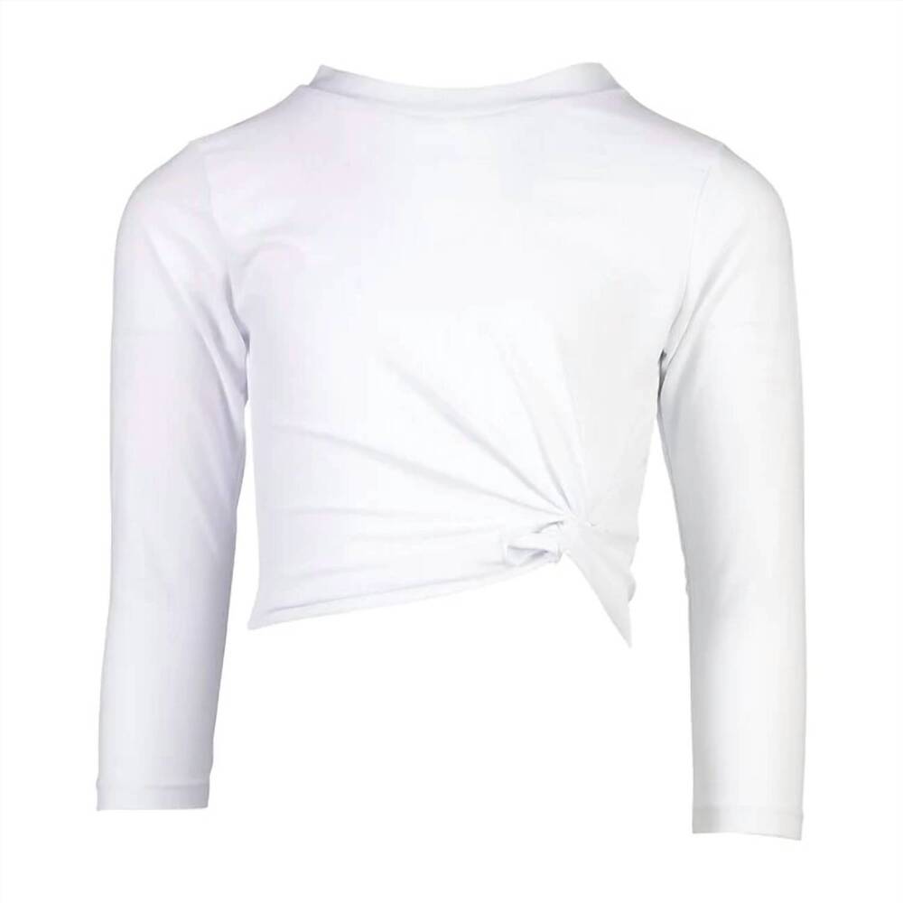 NEW SNAPPER ROCK kid's long sleeve wrap rash top in white